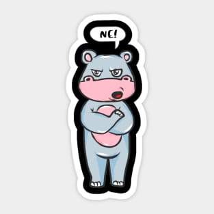 No, no, saying no desire does not want to be troubled Sticker